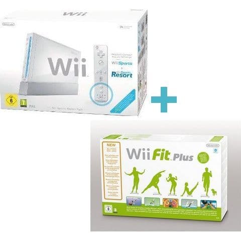 Wii Sports Resort Pack Vit+Wii FIT PLUS+Våg- USED