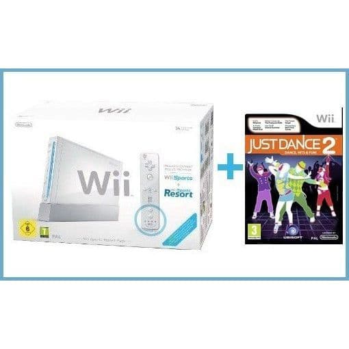 Wii Sports Resort Pack White+Just Dance 2- USED