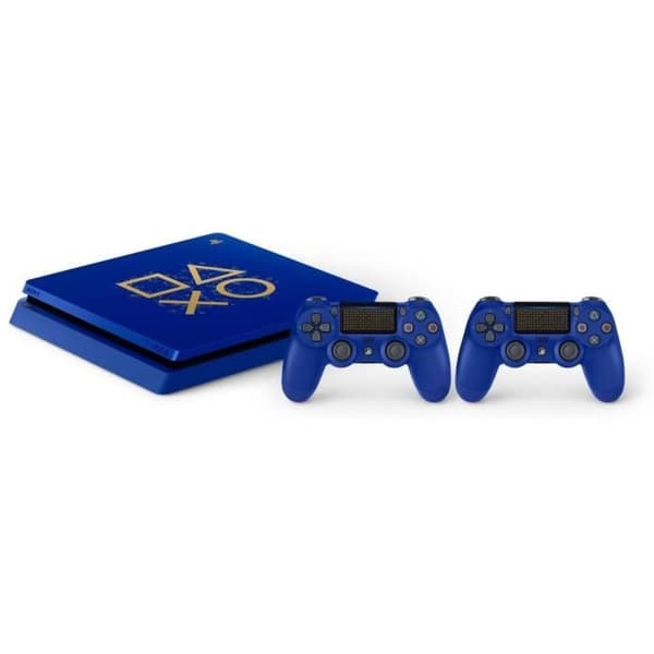 Console PS4 Slim 500 GB Limited Edition Days of Play Blue + 2nd Controller DualShock Limited Edition Days of Play - Officiell PlayStation- USED
