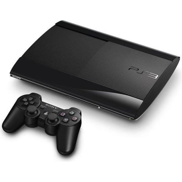 KONSOLL PS3 SLIM BLACK 12 GO- USED