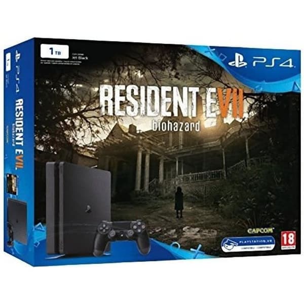 PlayStation 4-konsol Sony Ps4 Slim 1TB + Resident Evil 7 Biohazard- USED