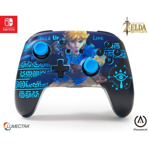 PowerA Enhanced Wireless Controller With Lumectra Etched - Wake Up Link (Nintendo Switch)