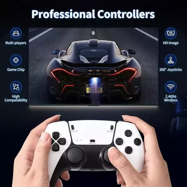 Video Game Console Retro 40000+ Games TV Stick 128G 4K HDMI 2Wireless Controller