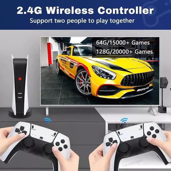 Video Game Console Retro 40000+ Games TV Stick 128G 4K HDMI 2Wireless Controller