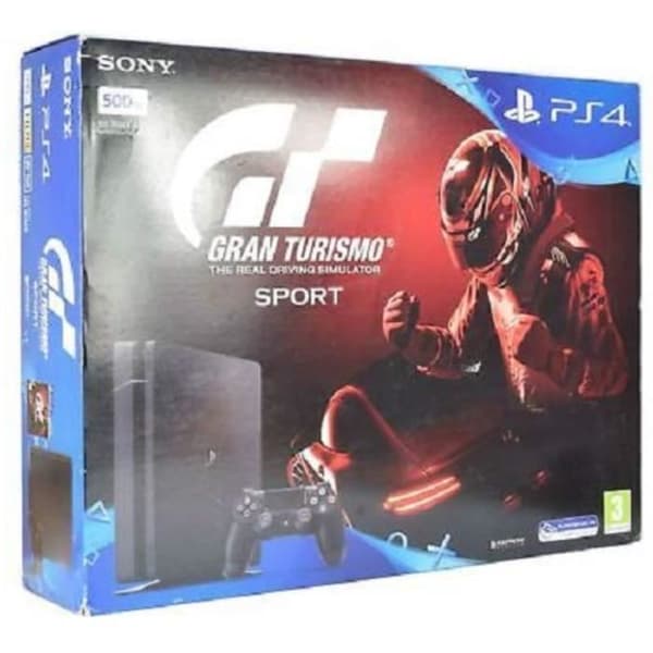 Salongkonsol - Sony - PS4 - 500 Go - Gran Turismo Sports - PSN-abonnemang 14 dagar- REFURBISHED