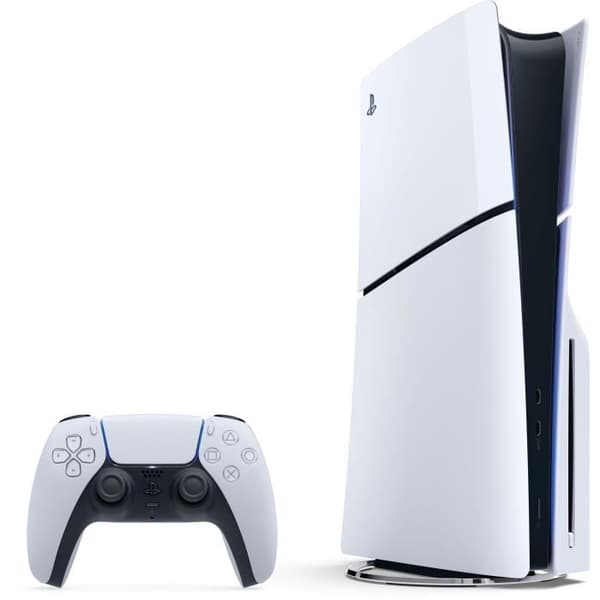 Paket PS5 Standard: Konsol PlayStation 5 (Slim-modell) + Astro Bot (Kod)