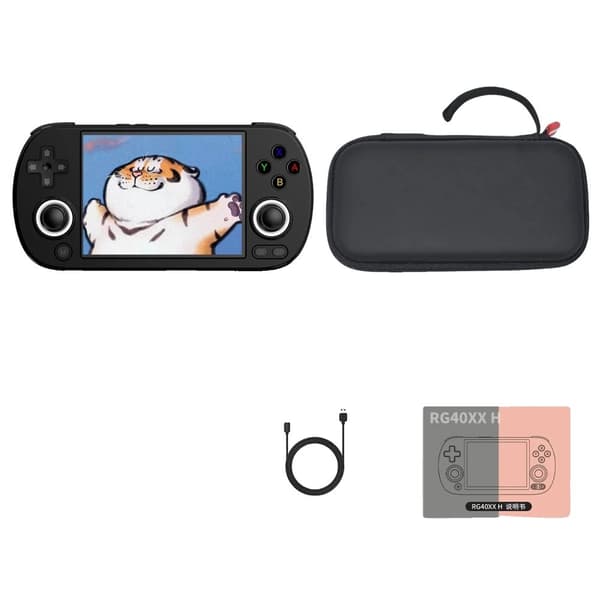 Handhållen Spelkonsol, 4.0 IPS Skärm, Stöder 11 000 Spel,Svart och väska, 256G och 256G PSP