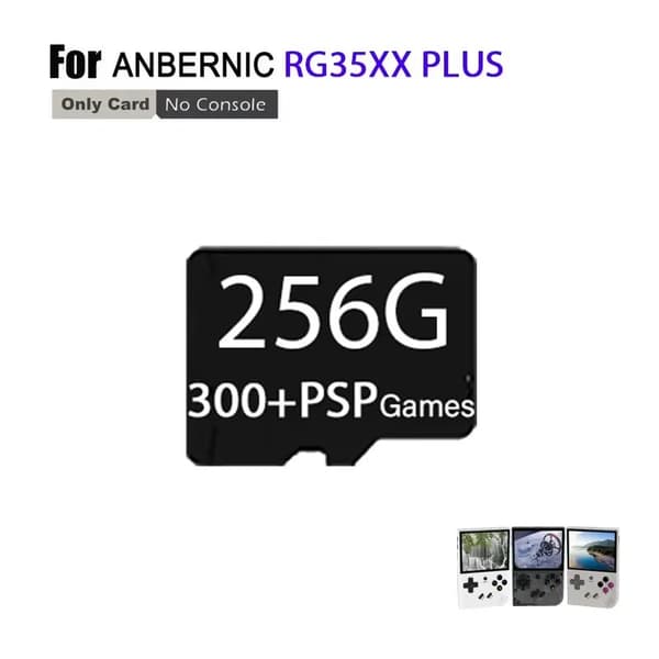 TF-kort för spel, 256 GB kapacitet, inkluderar 300+ PSP-spel,256G kort