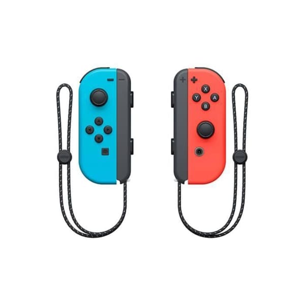 Nintendo Switch-konsol – OLED-modell (neonblå/neonröd) HK-version Original UK-laddare med UK-FR Adapter