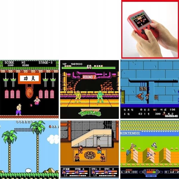 MINI RETRO SPILKONSOL BÆRBAR 400 SPIL TV MARIO GAME BOY CLASSIC SUP