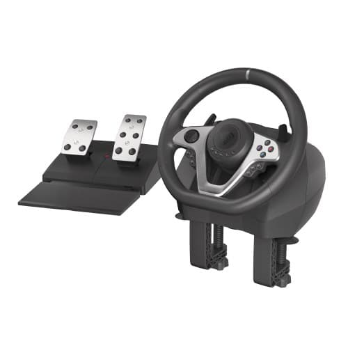 GENESIS Seaborg 400 Svart, Silver USB-ratt + pedaler Nintendo Switch, PC, PlayStation 4, Playstation 3, Xbox 360, Xbox One, Xbox One S, Xbox One X