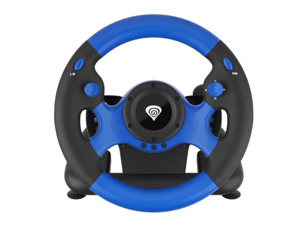 GENESIS SEABORG 350 Sort, Blå USB Rat + Pedaler Nintendo Switch, PC, PlayStation 4, Playstation 3, Xbox 360, Xbox One