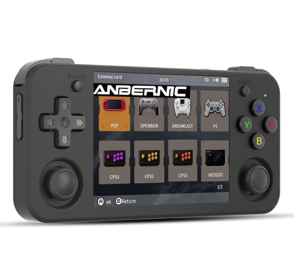 Retropelikonsoli ANBERNIC RG35XX H musta
