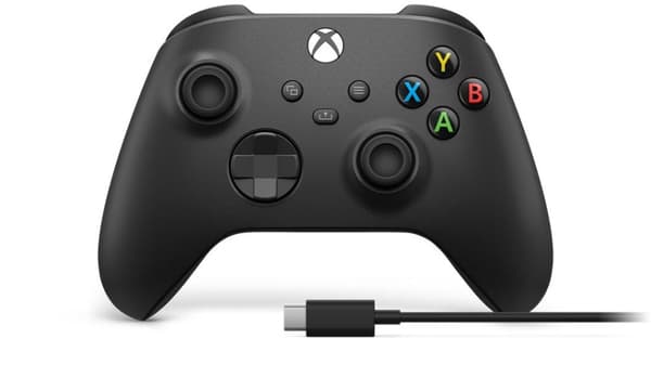 Microsoft Xbox trådløs controller + USB-C-kabel sort gamepad analog/digital PC, Xbox One, Xbox One S, Xbox One X, Xbox Series S, Xbox Series X