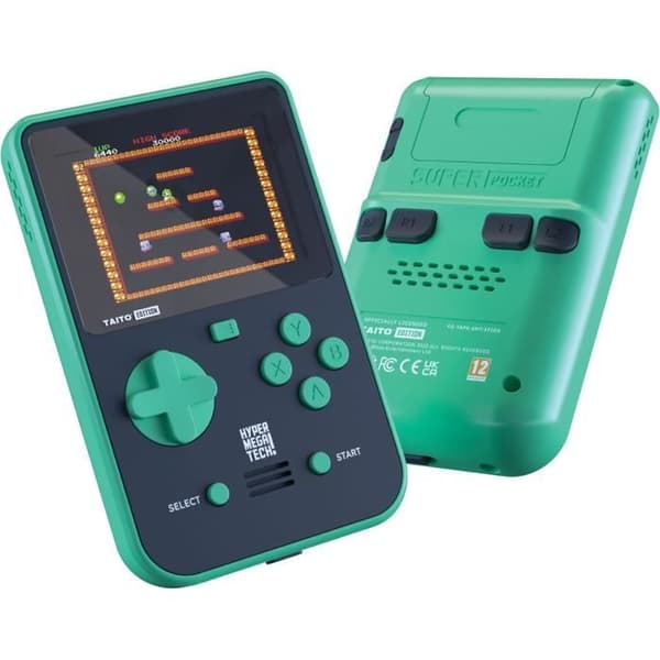 Retrogaming-konsol - BARA FÖR SPEL - Taito Super Pocket - 18 integrerade klassiska spel - Evercade-kompatibel: Mer än 350 spel