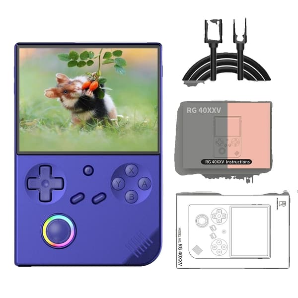 Retro Handheld Spelkonsol, 4,0-tums IPS-skärm, 11 471 spel ingår,256G endast 300 PSP, Blå