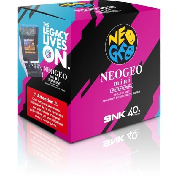 Neo Geo Mini International Edition-konsol - SNK - 40 spel - Vit och svart