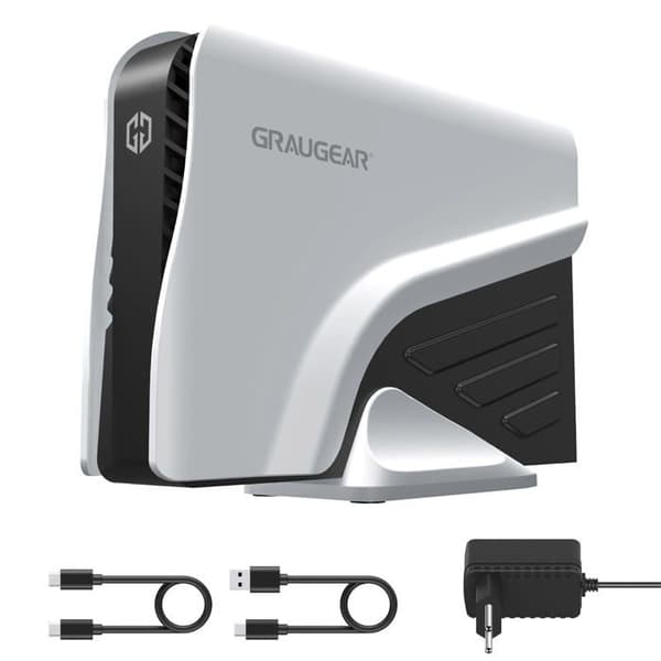 Extern hårddisk - Graugear - G-3501-A-10G - 8 To - Kompatibel med PS4 och PS5 - Hög kapacitet Vit