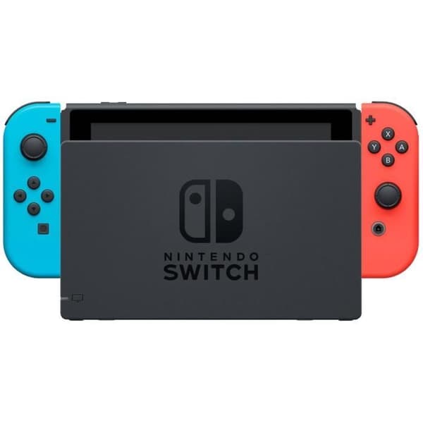 Nintendo Switch-konsol • Neonblå & Neonröd + Nintendo Switch Sports (förinstallerad) + 12 månaders NSO-prenumeration (kod)