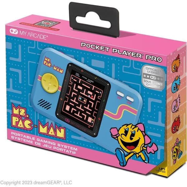 Retro spelkonsol - Atari - Pocket Player PRO Ms. Pac-Man - 7 cm högupplöst skärm Multifärg