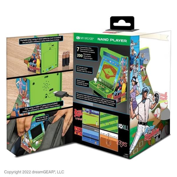 Bärbar konsol - My Arcade - Nano Player All-Star Stadium - 207 spel - 2,4 tums skärm - Integrerad högtalare