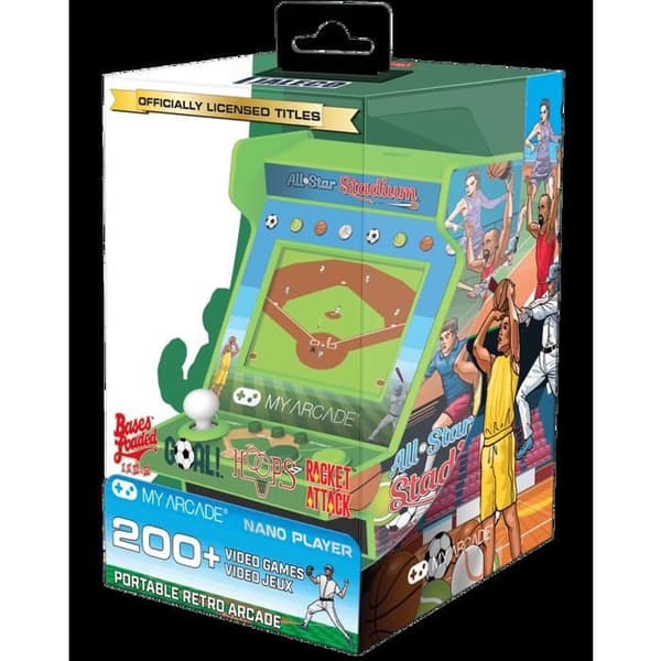 Bärbar konsol - My Arcade - Nano Player All-Star Stadium - 207 spel - 2,4 tums skärm - Integrerad högtalare