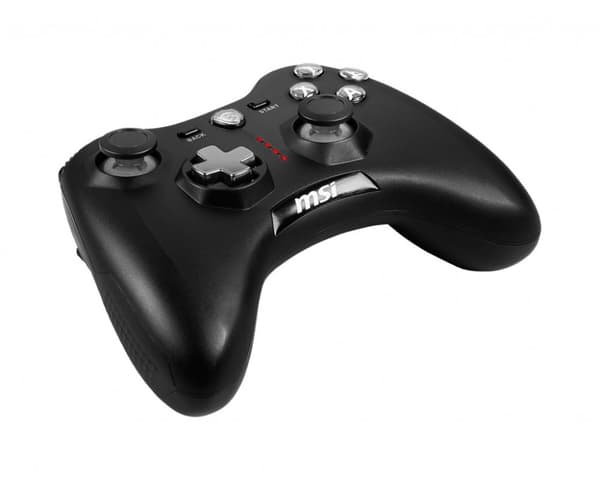 MSI FORCE GC20 V2 -peliohjain "PC- ja Android-yhteensopiva, langallinen, säädettävä D-Pad-kansi, kaksi tärinämoottoria, ergonominen muotoilu, irrotett