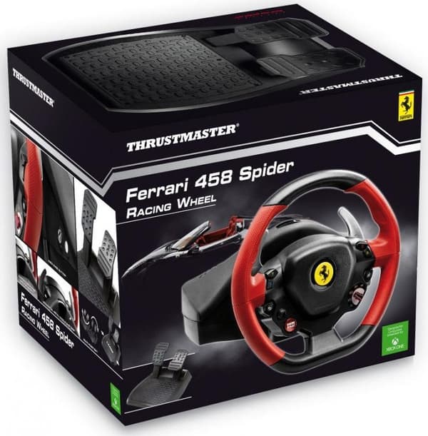 Thrustmaster | Ratt Ferrari 458 Spider Racingratt | Svart/Röd