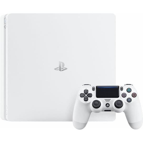 SONY PlayStation 4 Slim 500 GB vit - Renoverad - Mycket bra skick- REFURBISHED