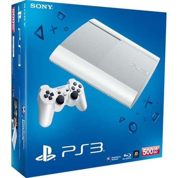 PS3 ULTRA SLIM White 500Go- REFURBISHED