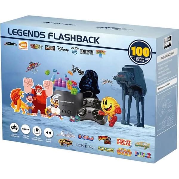 Konsol Rétrogaming - Atgames - Legends Flashback - 100 spel - HDMI - Svart