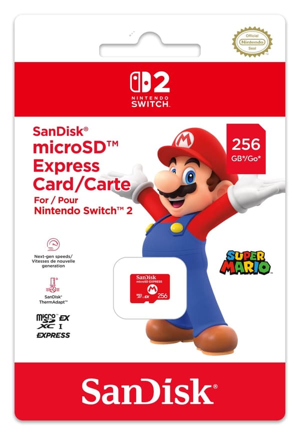 Sandisk MicroSDXC Express minnekort for Nintendo Switch 2 - 256GB