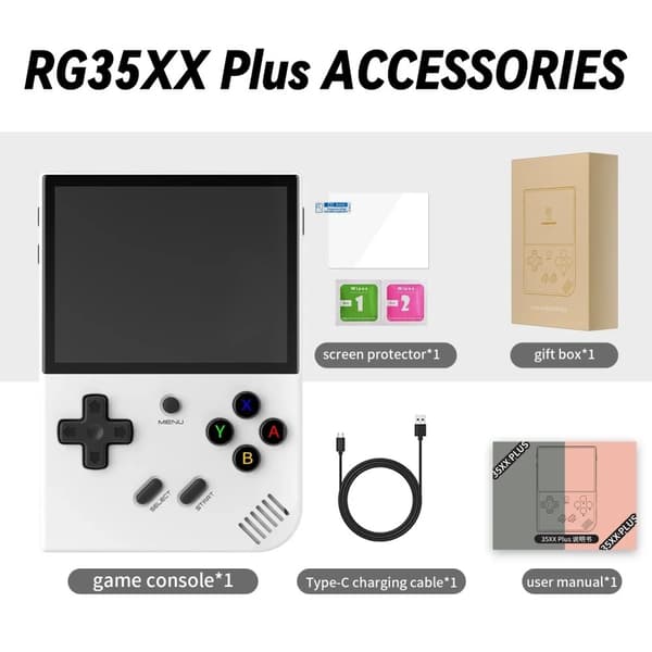 Retro Handheld Spelare, 5000+ Inbyggda Spel, Utbyggbart Lagringsutrymme,Vit, 256G 300PSP SPEL
