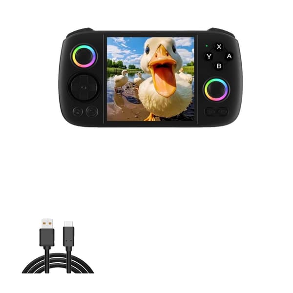 Handhållen spelkonsol, 3,95" IPS-skärm, 8 GB RAM, dubbla högtalare,128G(4K-spel), Svart