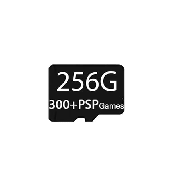 TF-kortti pelaamiseen, 256 Gt kapasiteetti, sisältää yli 300 PSP-peliä,256G kortti