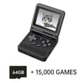 Pikkukuva 2 / 2: Retro-käsikonsoli, 15 000 peliä mukana, 3,0 tuuman IPS-näyttö,Musta 64GB
