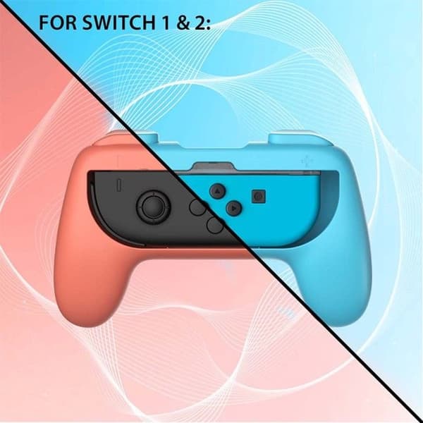 Subsonic - Pack 2 grepp manett för Joy-con till Nintendo Switch och Nintendo Switch 2 - Blå och röd