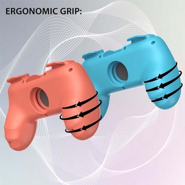 Subsonic - Pack 2 grepp manett för Joy-con till Nintendo Switch och Nintendo Switch 2 - Blå och röd