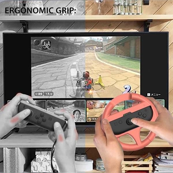 Subsonic - Paket med 2 handkontroller för JoyCons Nintendo Switch och Switch 2 – Kompatibel med Joy-con Switch och Switch 2 - Blå och Röd