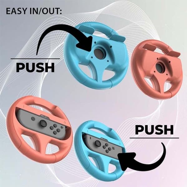 Subsonic - Paket med 2 handkontroller för JoyCons Nintendo Switch och Switch 2 – Kompatibel med Joy-con Switch och Switch 2 - Blå och Röd