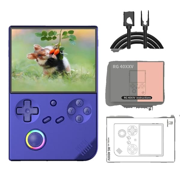 Håndholdt Spilkonsol, 4,0" Skærm, 3200mAh Batteri, Linux Operativsystem,256G og 256G PSP, Blå