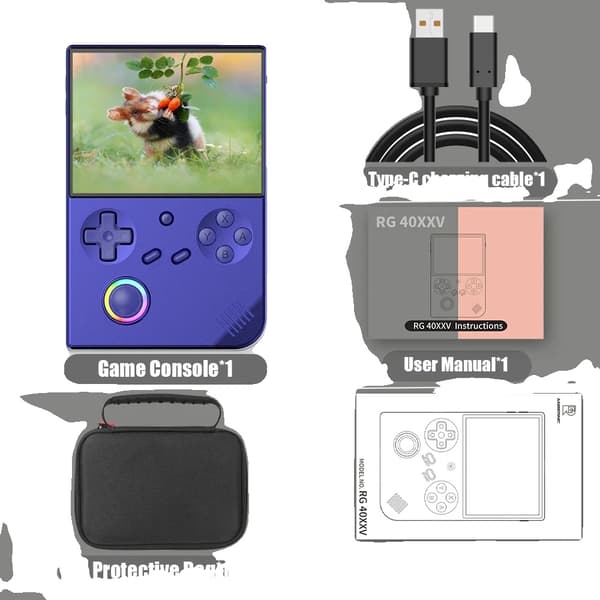 Håndholdt Spilkonsol, 4,0-tommer Skærm, 64GB Lager, 1GB RAM,256G OG 256G PSP, Blå Taske