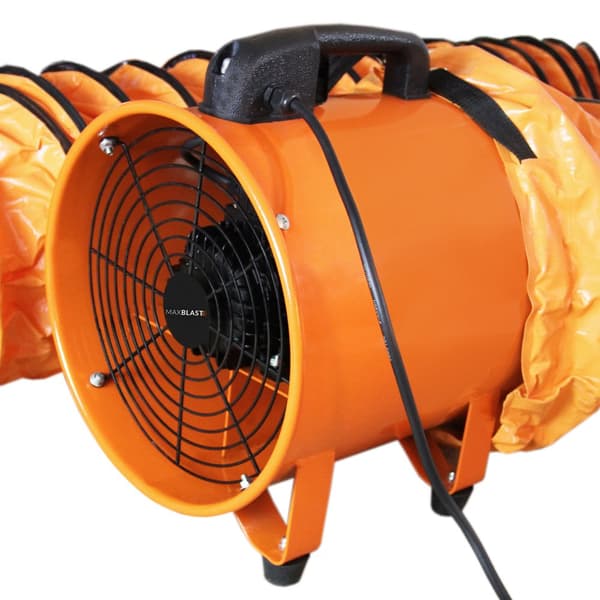 MAXBLAST Konstruktionsfläkt Byggfläkt 300 mm 550W med 6m Fläktslang