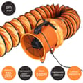 Miniatyrbild 1 av 11: MAXBLAST Konstruktionsfläkt Byggfläkt 300 mm 550W med 6m Fläktslang