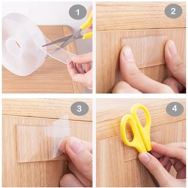 GENANVENDIG DOBBELTSIDET NANOTAPE 2M 22MM