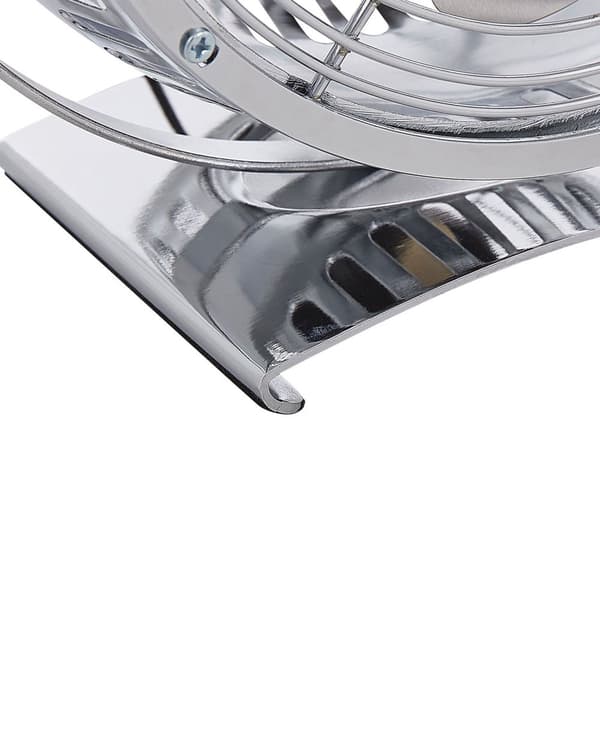 Bordsfläkt Silver Metall Hastighetskontroll Bärbar 24 cm Justerbar Hemmakontor Fläkt