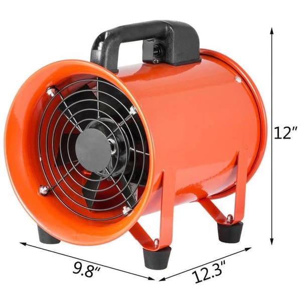 230W 200mm industriell avgasfläkt,ren kopparmotor,stort luftflöde,med PVC-kanal