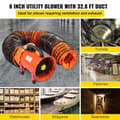 Miniatyrbild 2 av 6: 230W 200mm industriell avgasfläkt,ren kopparmotor,stort luftflöde,med PVC-kanal