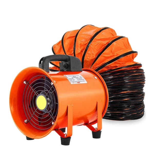 230W 200mm industriell avgasfläkt,ren kopparmotor,stort luftflöde,med PVC-kanal