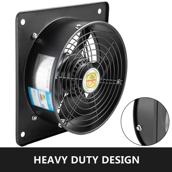 10-tommers udstødningsventilator - 120W effekt, 2600 o/min hastighed, 1850m3/h luftgennemstrømning
